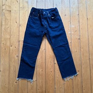 Levi 501 Jean cropped dark blue